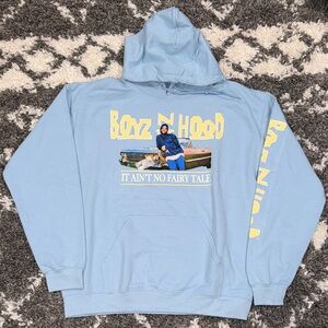 NWOT Boyz N Hood Light Blue Hoodie - Size Large